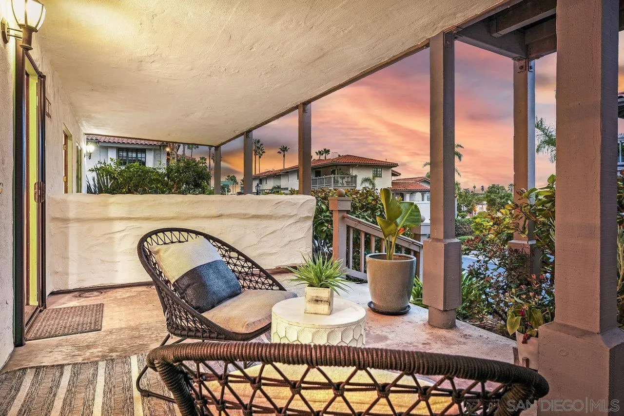 381 Playa Blanca Encinitas, CA 92024 - Photo 25 of 32 a view of a dining room with furniture window and garden view