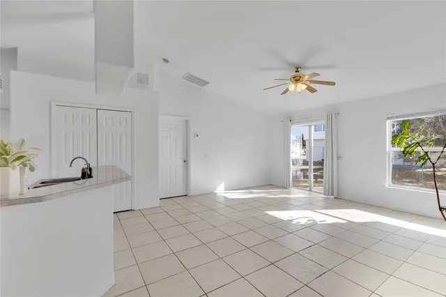 a view of an empty room and window