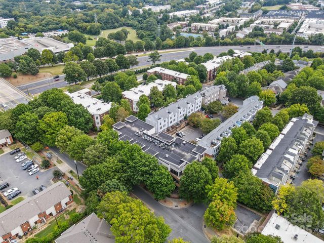 an aerial view of a city