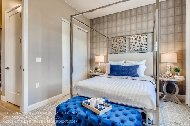 a bedroom with a bed and a window with outer view