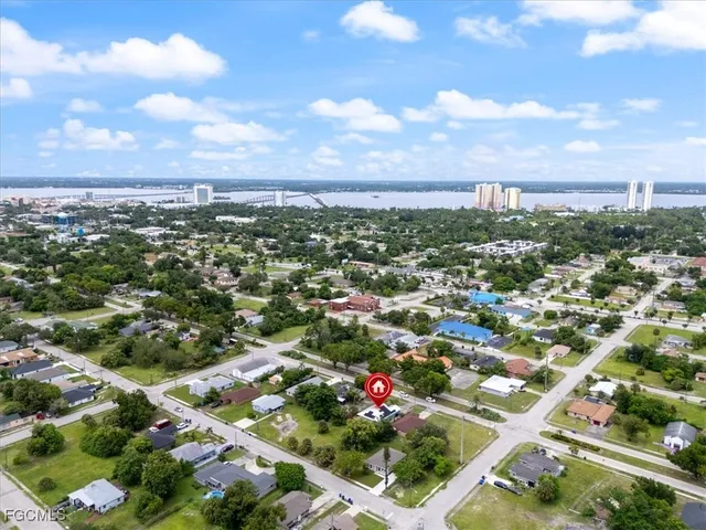 an aerial view of a city