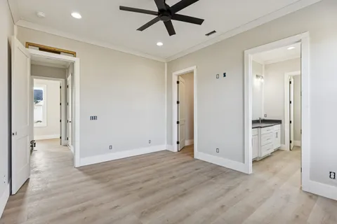 a view of an empty room and window