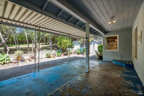 a view of a porch
