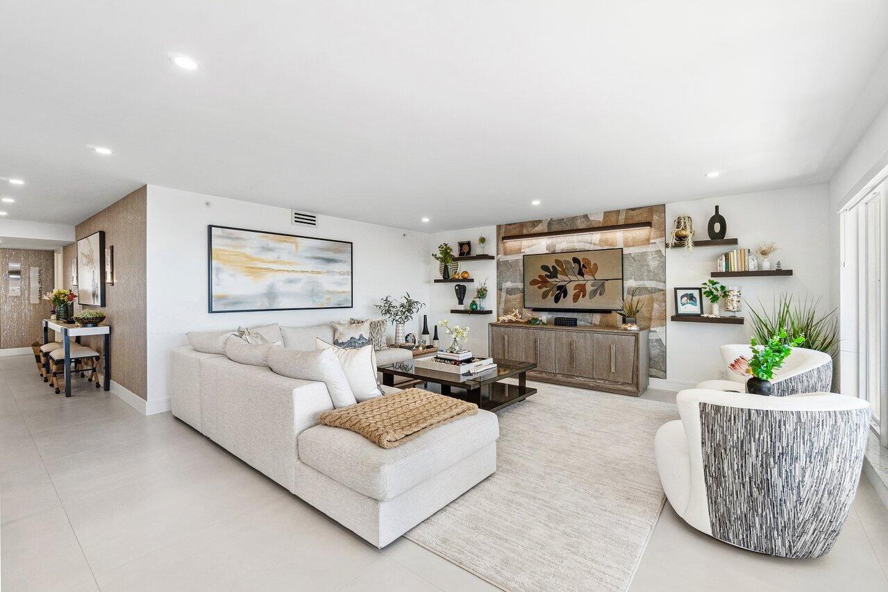 4001 North Ocean Boulevard, Unit 907 Boca Raton, FL 33431 - Photo 7 of 58 LIVING ROOM