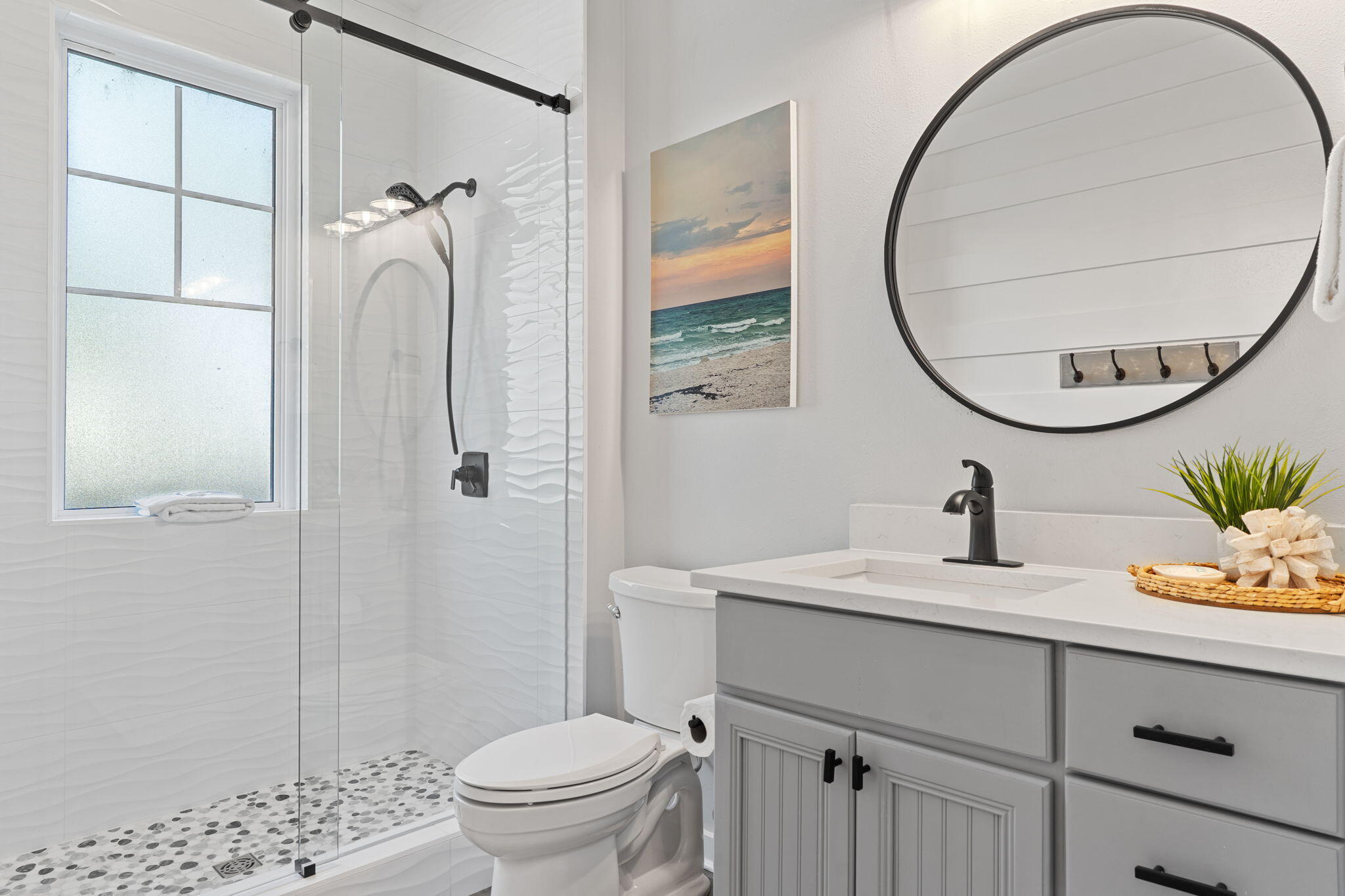 1352 Ravens Run West Miramar Beach, FL 32550 - Photo 31 of 50 a bathroom with a sink a toilet and a mirror