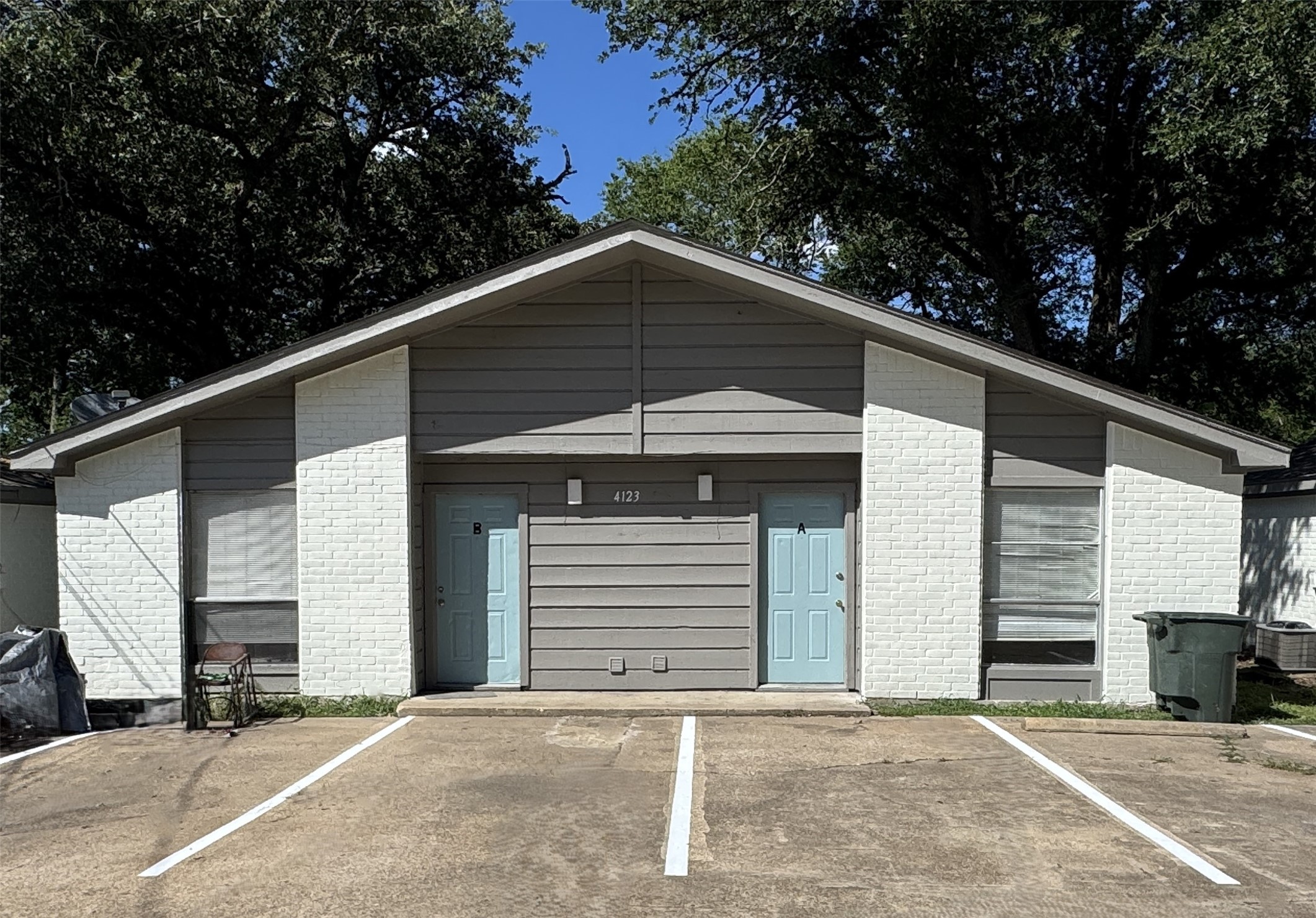 a backyard of a house
