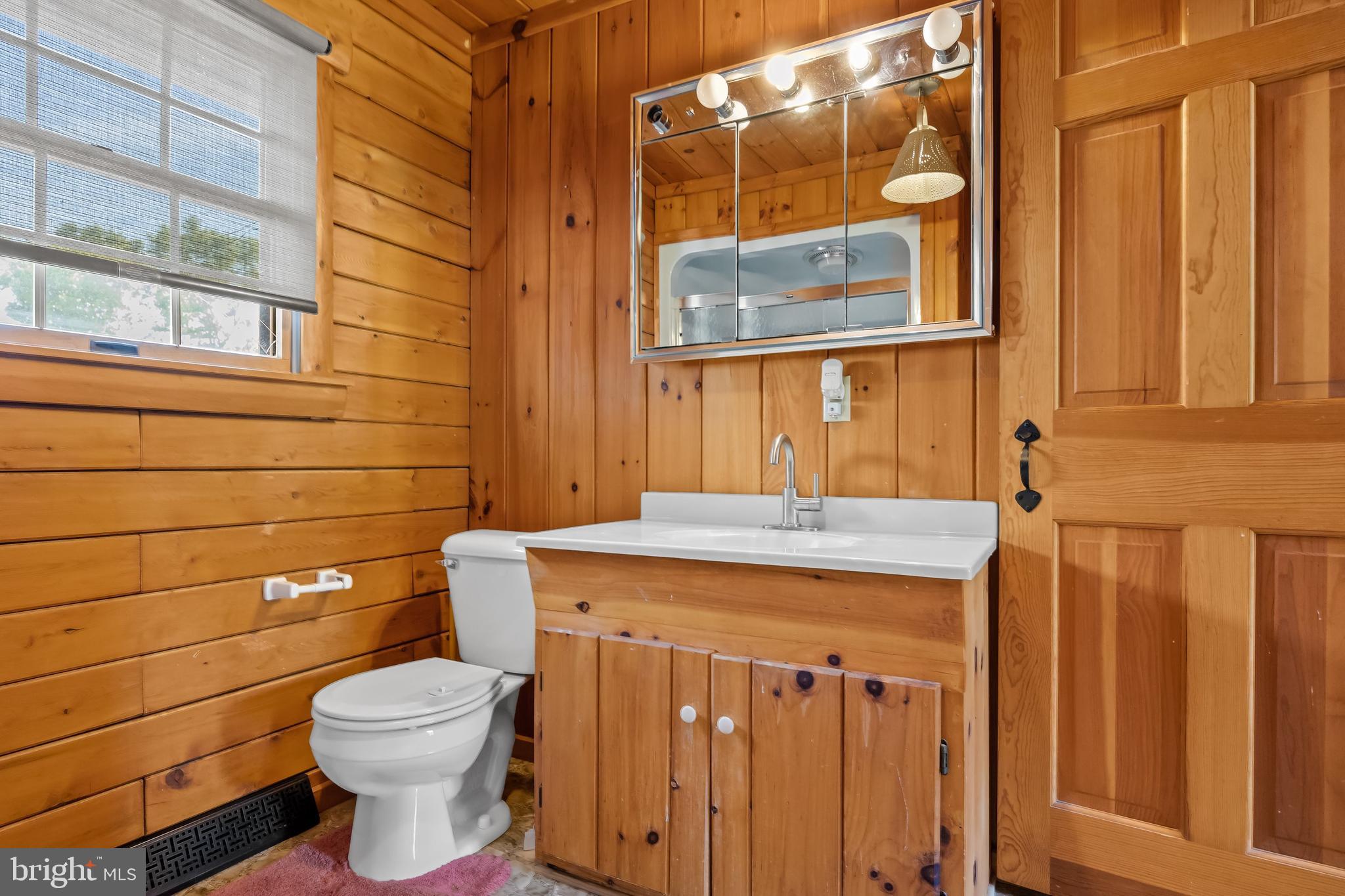 217 Hospital Road Greenwich, NJ 08323 - Photo 66 of 98 a bathroom with a sink a toilet and shower curtain