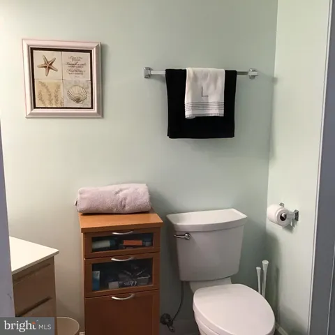 a white toilet sitting next to a bathroom sink
