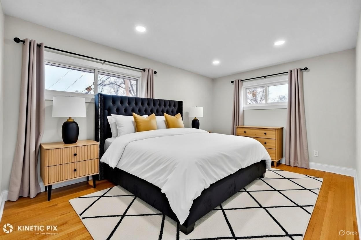 4938 West Randolph Street Hillside, IL 60162 - Photo 11 of 33 a bed sitting in a bedroom next to a window