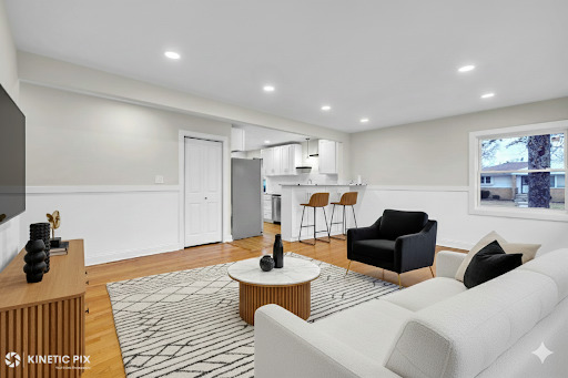 4938 West Randolph Street Hillside, IL 60162 - Photo 2 of 33 a living room with furniture and view of kitchen