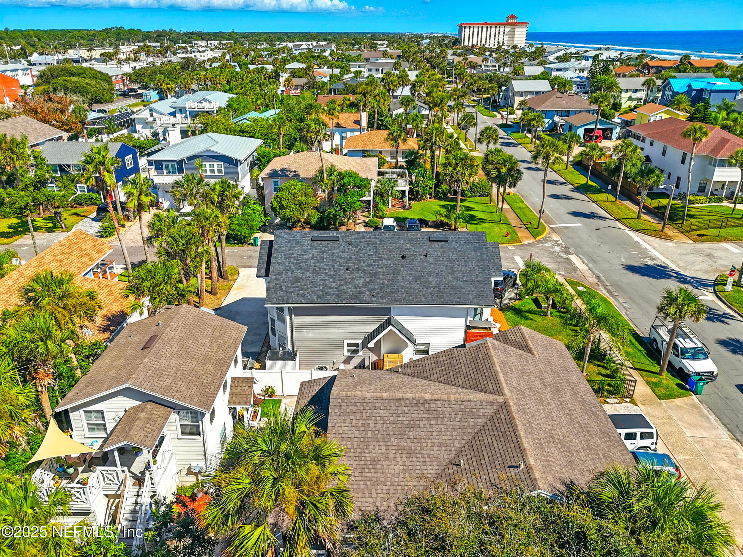 600 First Street Neptune Beach, FL 32266 - Photo 61 of 80 an aerial view of residential houses with outdoor space and street view