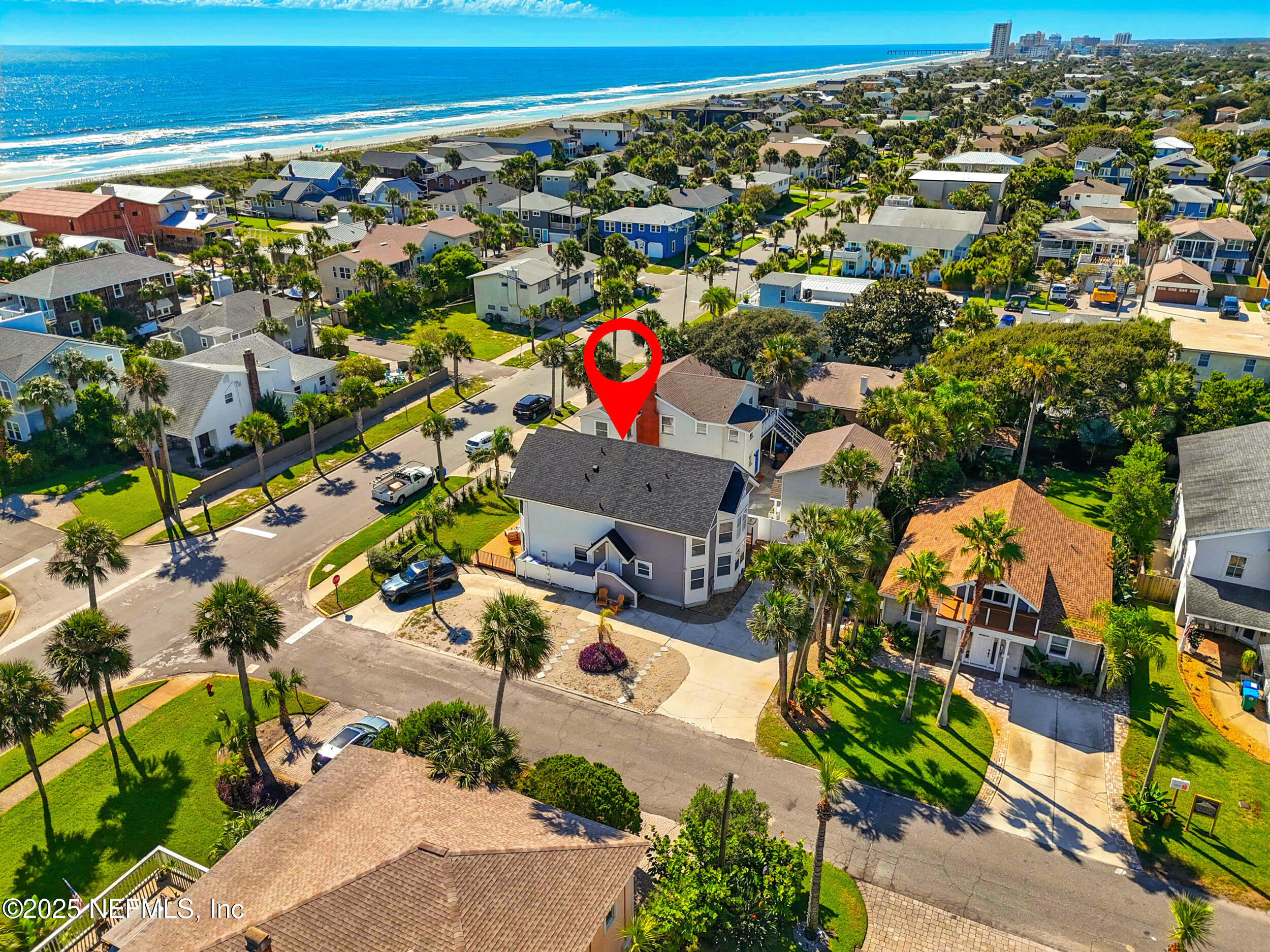600 First Street Neptune Beach, FL 32266 - Photo 66 of 80 an aerial view of residential houses with outdoor space