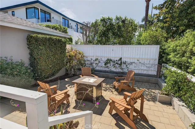 aerial view of a house with patio