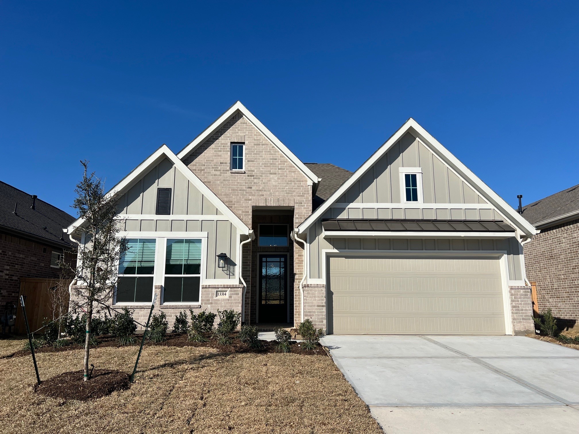 a front view of a house with a porch