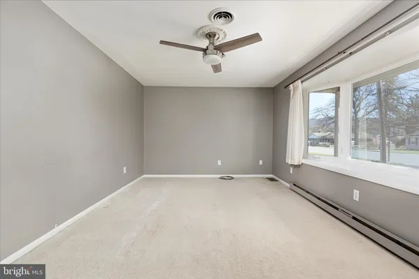 an empty room with a window