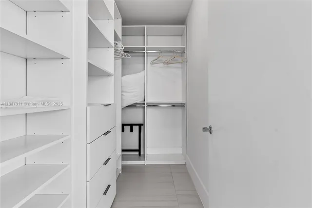 a view of a walk in closet