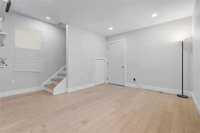 a view of room with gym equipment