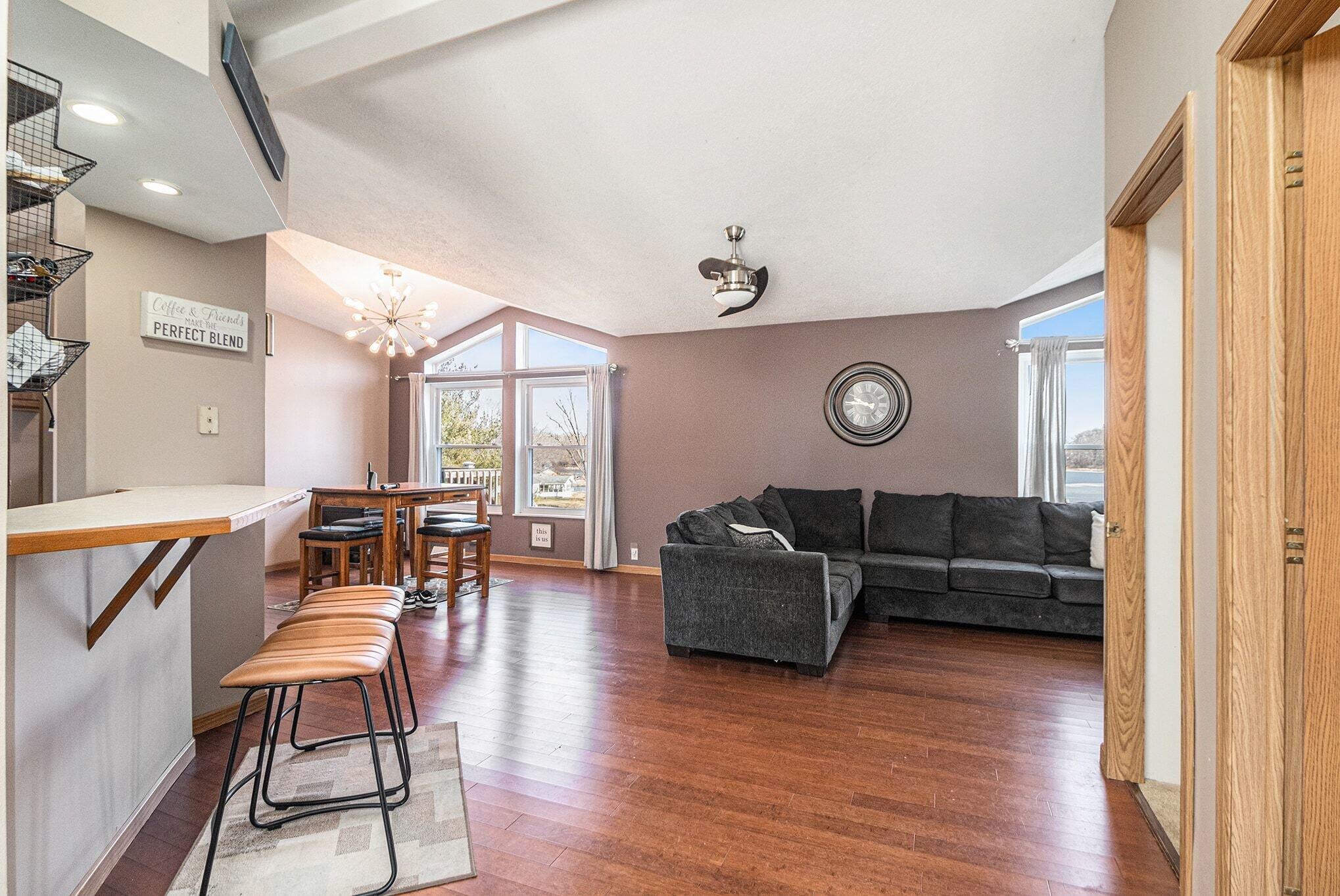 33 South 600 West Hebron, IN 46341 - Photo 10 of 36 a living room with furniture and a large window