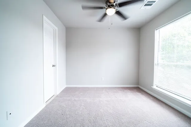 an empty room with a window