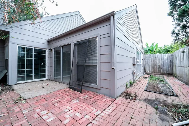 a backyard of a house