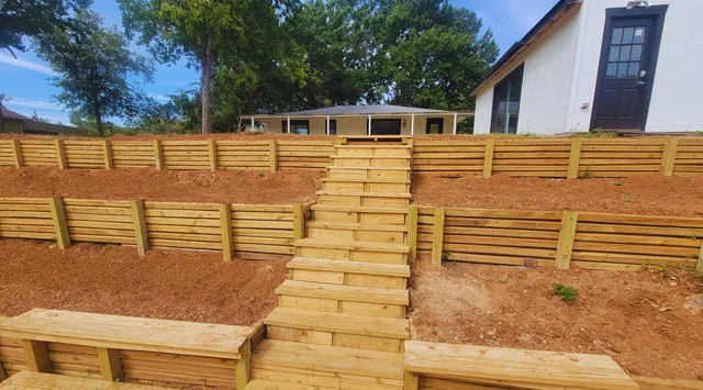 a view of a house with large windows