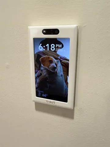 a close view of a fireplace