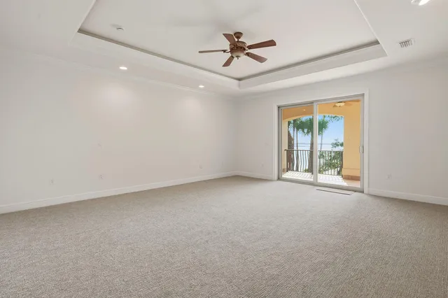 a view of a balcony with lake view