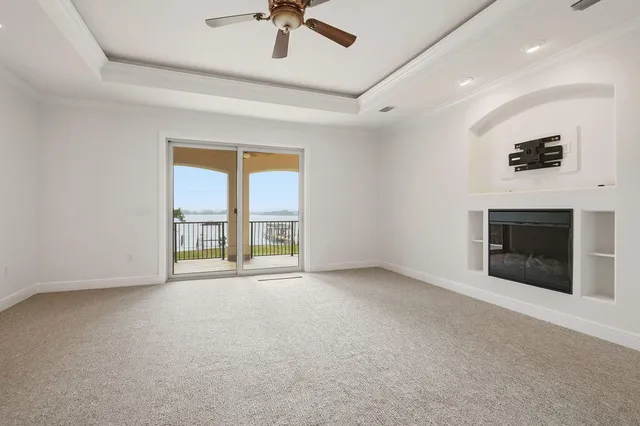 a view of a garage with furniture