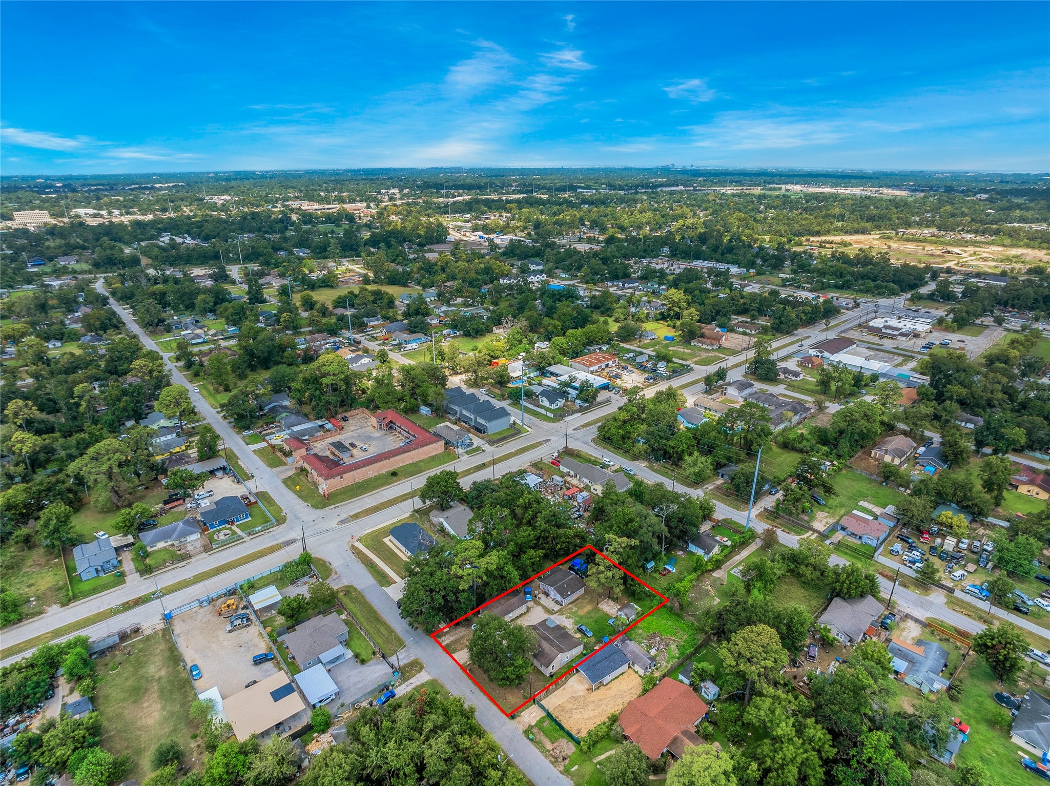 4915 Fitch Street Houston, TX 77016 - Photo 4 of 13 an aerial view of residential building with outdoor space and trees