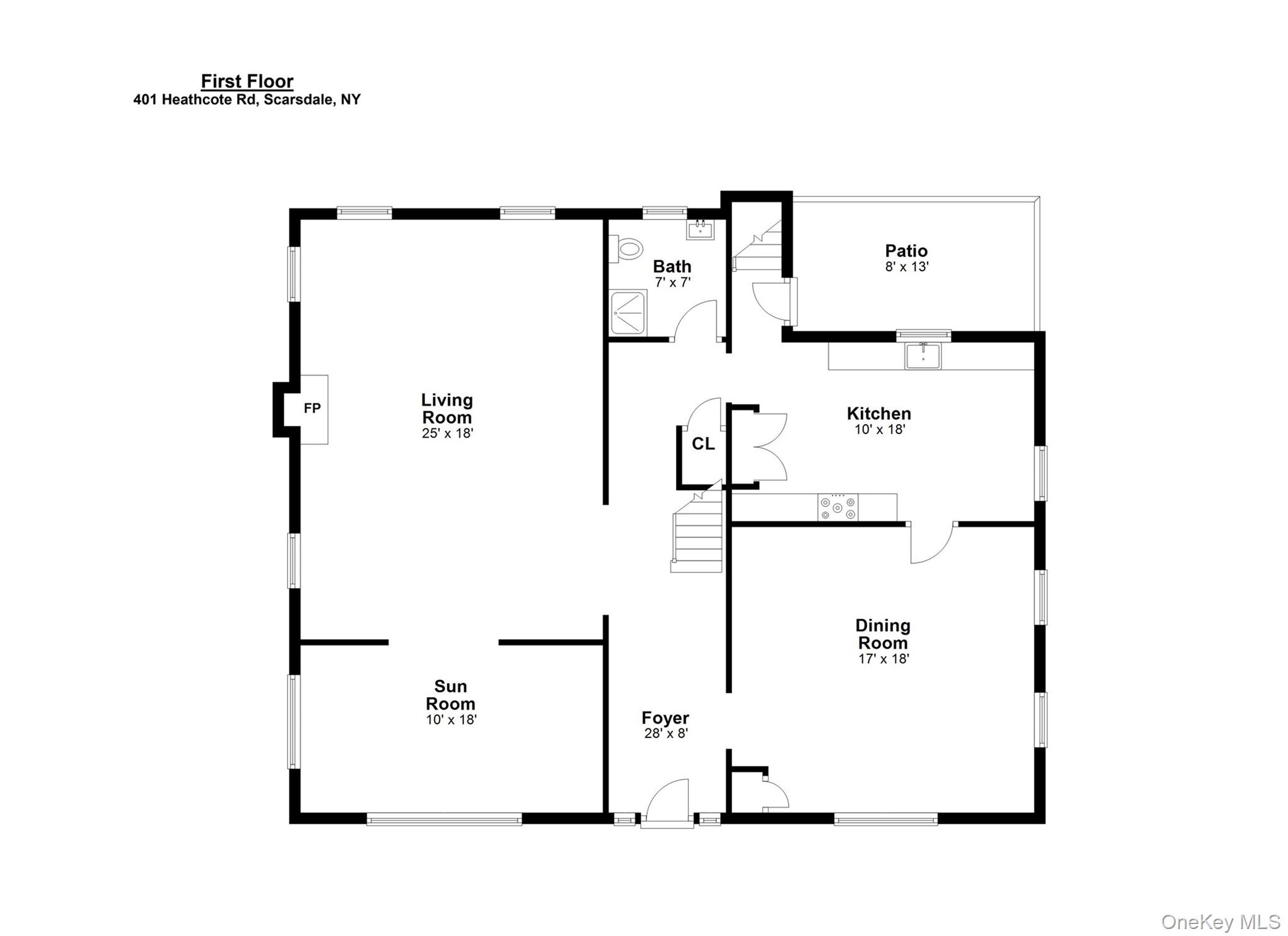 401 Heathcote Road Scarsdale, NY 10583 - Photo 38 of 41 a picture of a floor plan