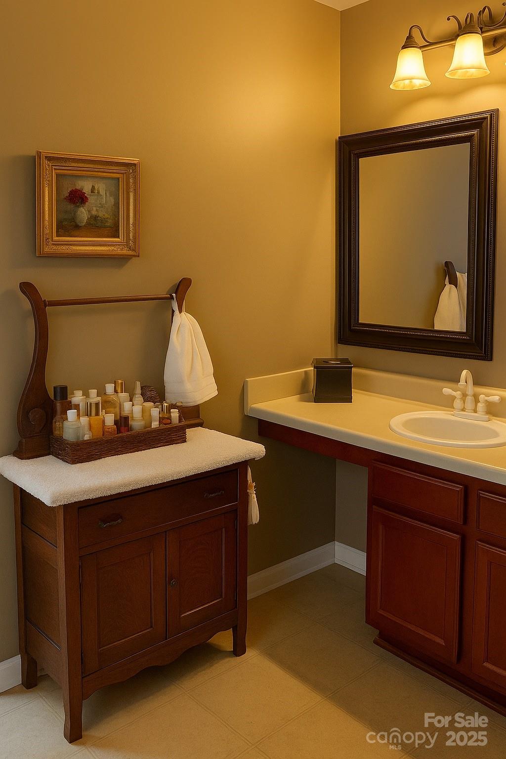 6639 Ruth Ferrell Court Charlotte, NC 28269 - Photo 16 of 27 a bathroom with a sink and a mirror