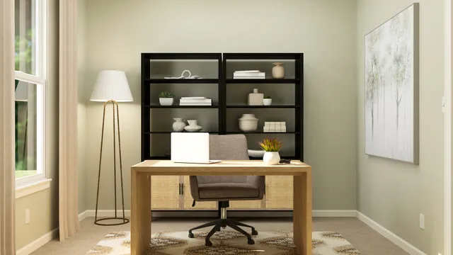 a room with furniture and a window