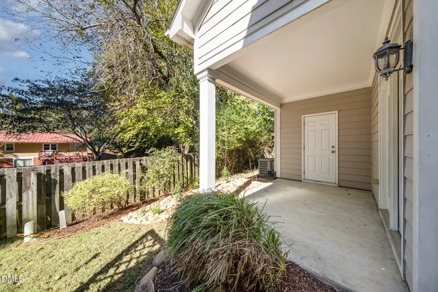 a view of backyard from balcony