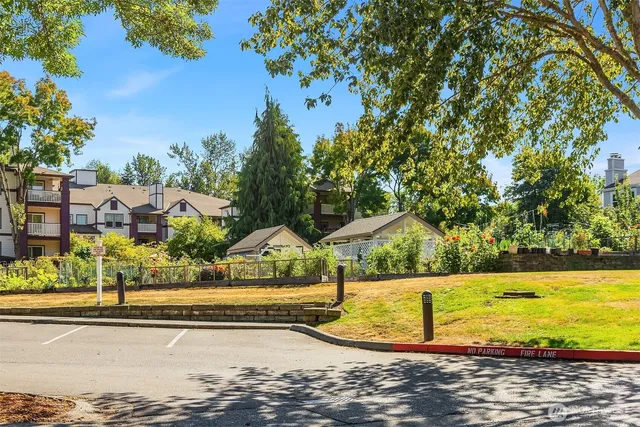 a view of a swimming pool with an outdoor space