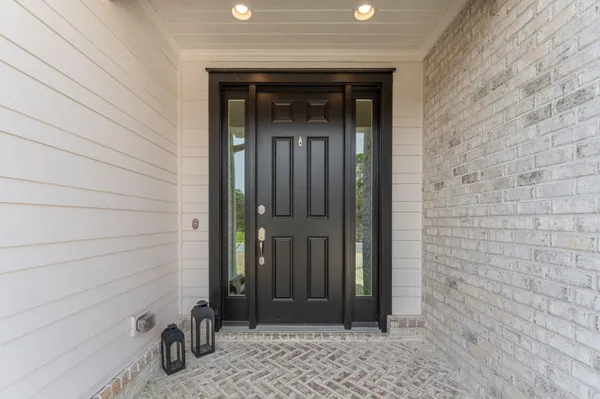 a view of a front door of a house