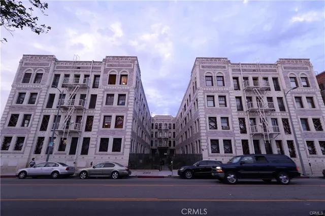a front view of a building
