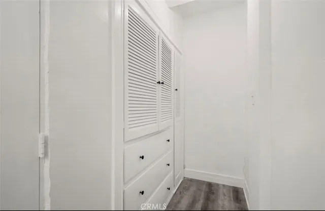a view of wooden closet