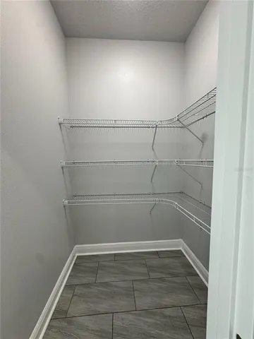 a view of a room with empty racks