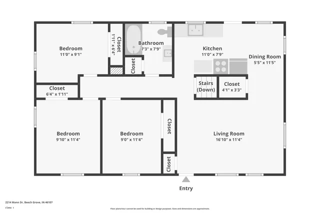 $220,000 | 2214 Mann Drive, Beech Grove, IN 46107