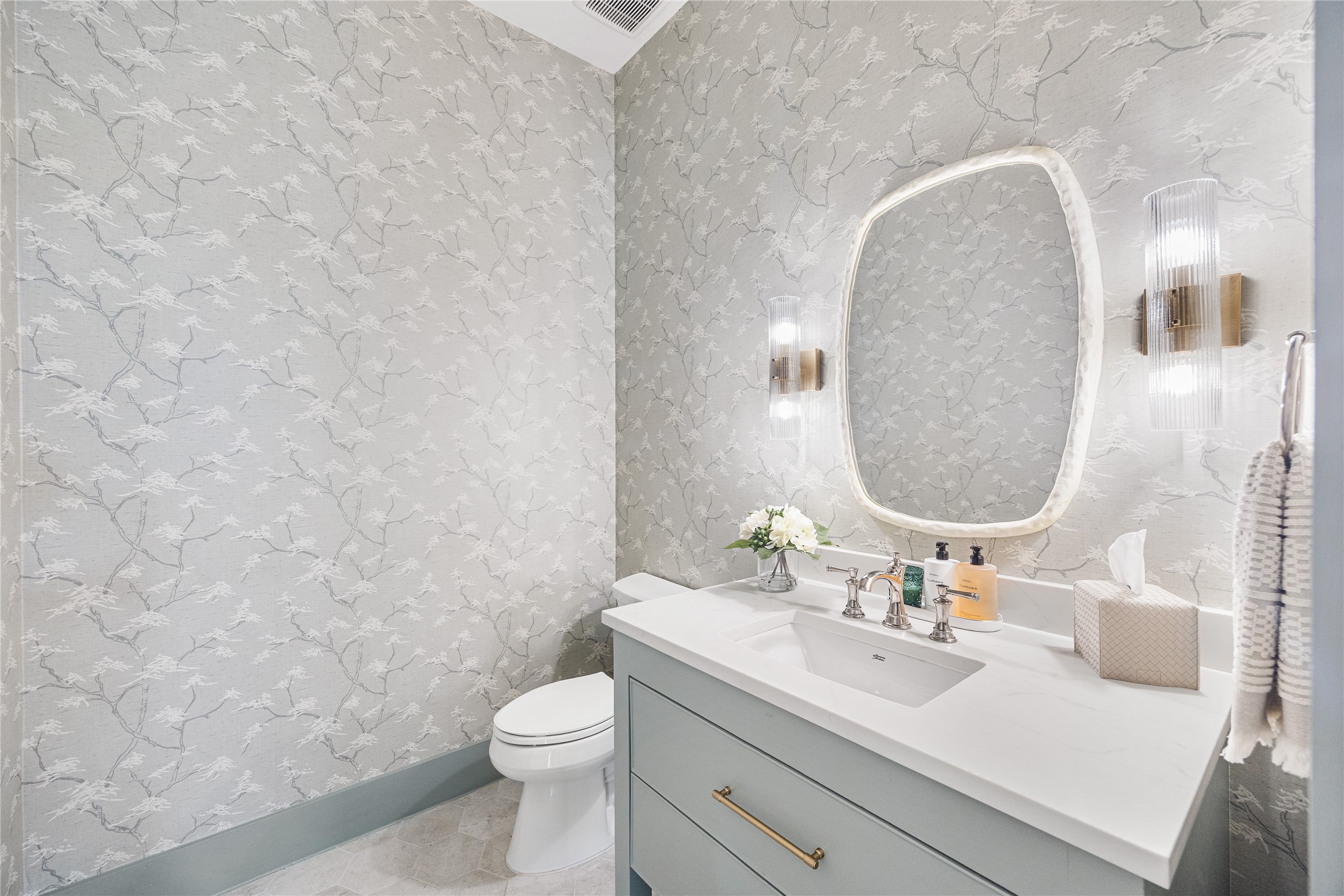 4229 Hollow Wind Way Spring, TX 77386 - Photo 28 of 49 Completely remodeled powder bath with designer finishes.