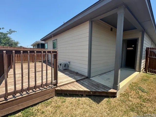 a view of a porch with a sink