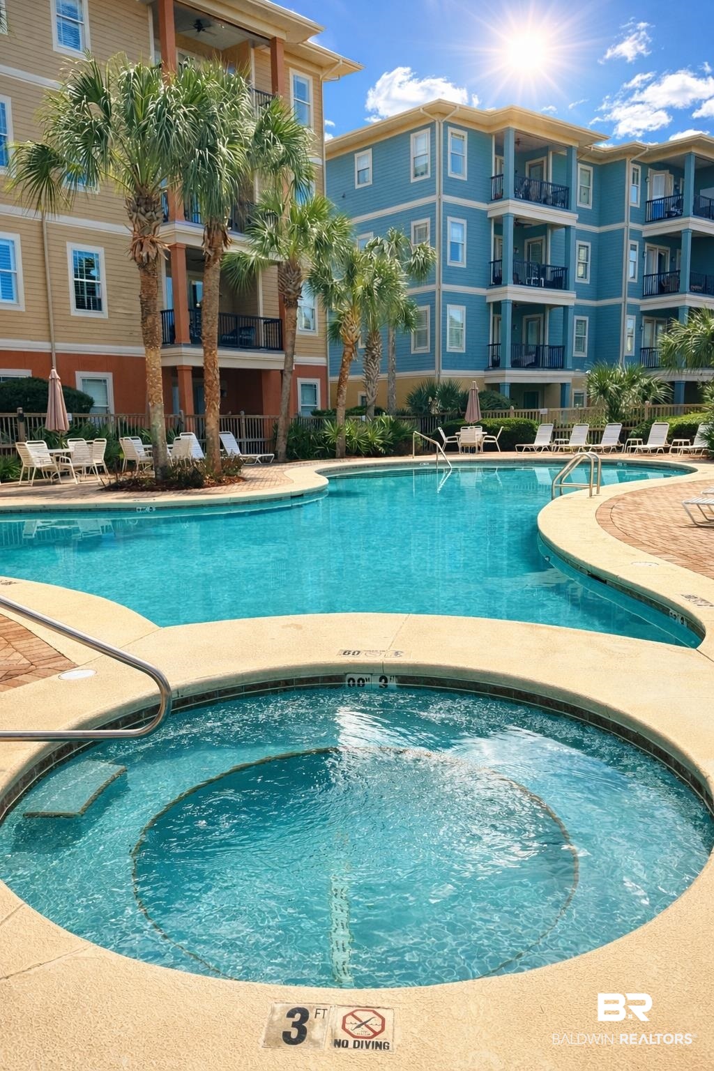 1430 Regency Road, Unit C101 Gulf Shores, AL 36542 - Photo 25 of 32 Community pool with a hot tub and a patio