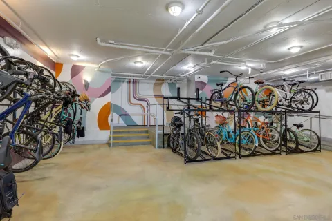 a view of parking garage