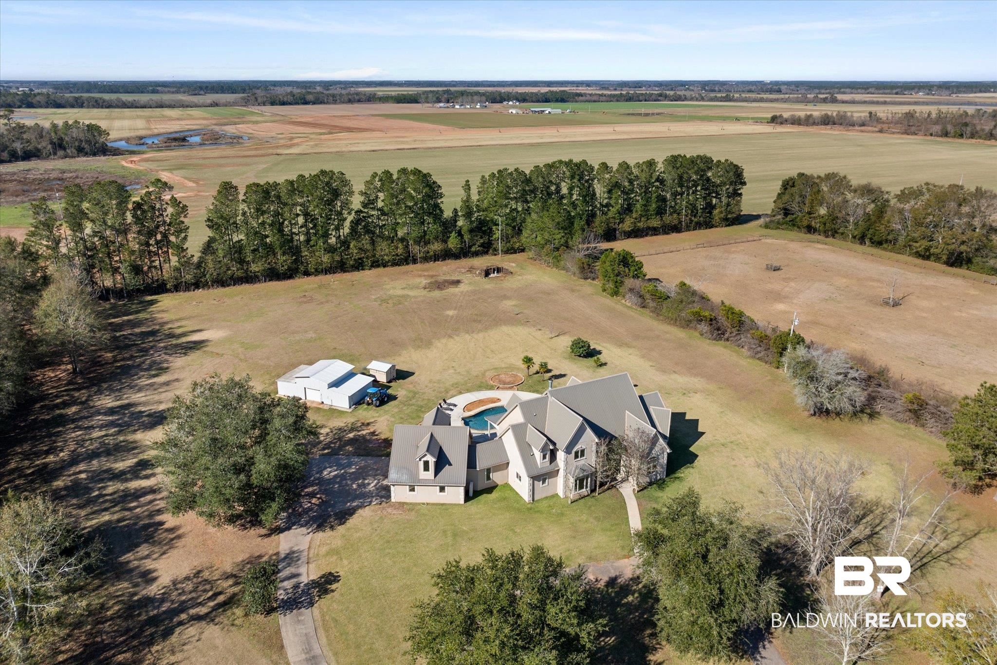 15635 County Road 83 Elberta, AL 36530 - Photo 51 of 54 Drone / aerial view with a rural view