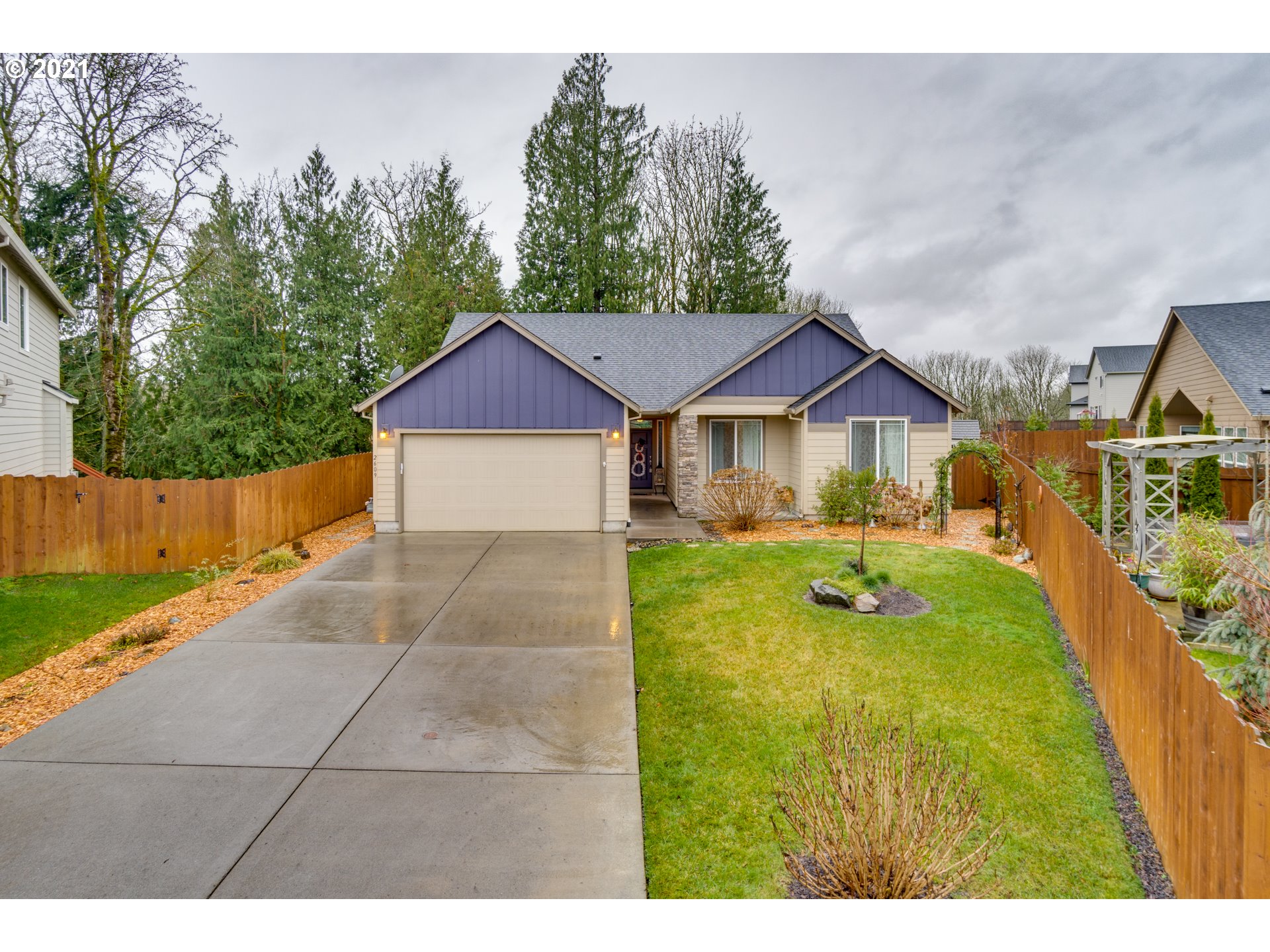 2609 South 18th Court Ridgefield, WA 98642 - Photo 26 of 26 a aerial view of house with yard and green space