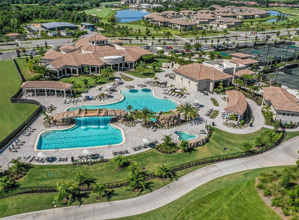 16904 Vardon Terrace, Unit 301 Lakewood Ranch, FL 34211 - Photo 53 of 53 an aerial view of residential houses and outdoor space