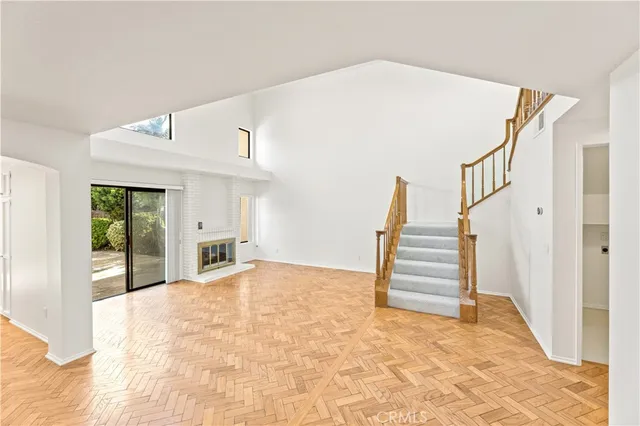 a view of an entryway with staircase