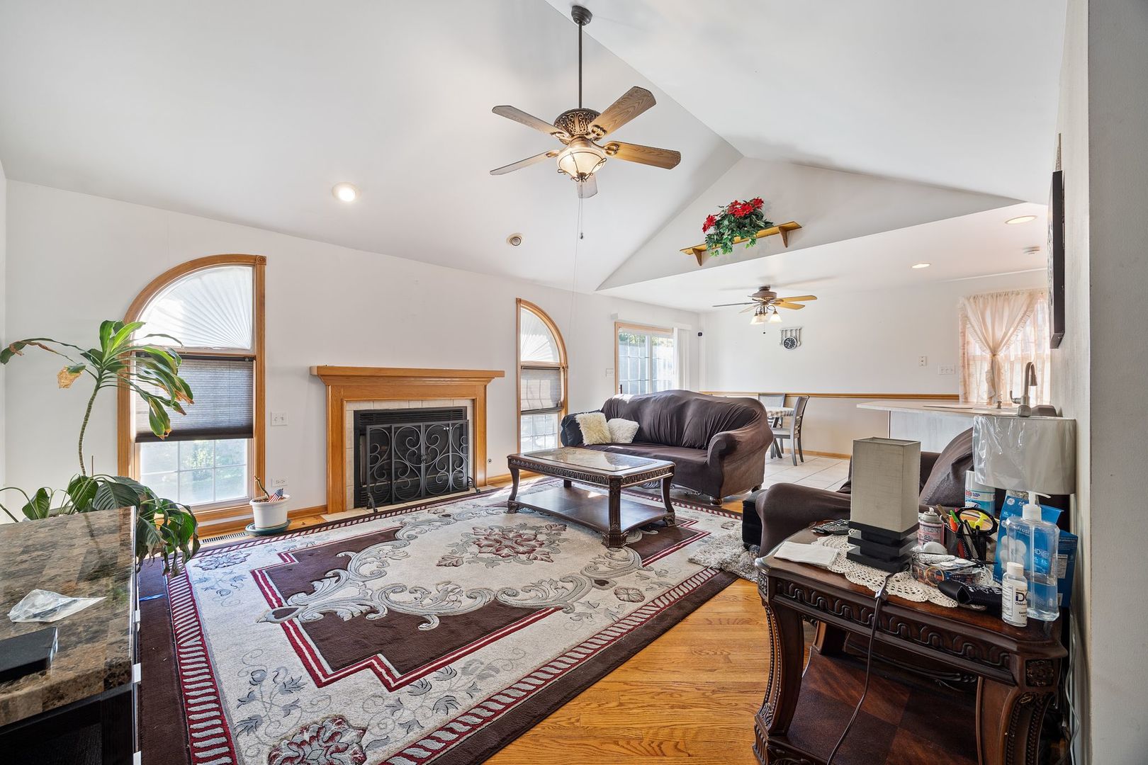 3207 Sandy Ridge Drive Steger, IL 60475 - Photo 3 of 20 a living room with furniture and a fireplace