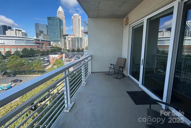 a city view from the balcony