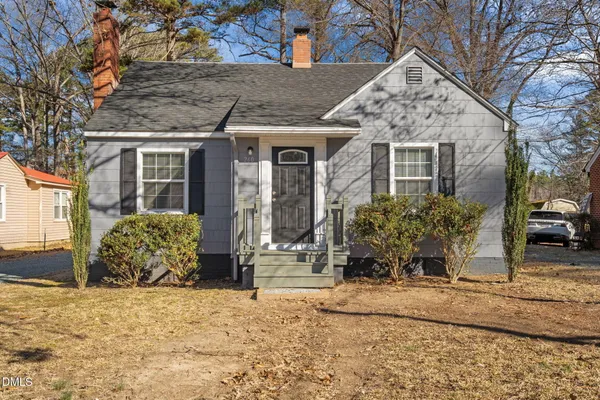 front view of a house with a outdoor space